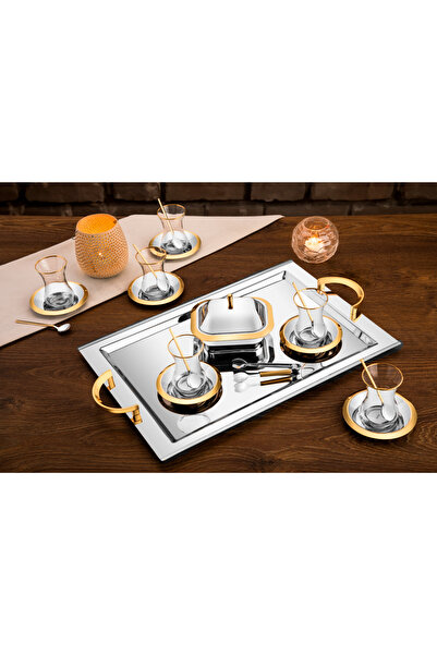 ÖzSa Home Celine 40 Parça 12 Kişilik Çay Seti - 18/10 Paslanmaz Çelik