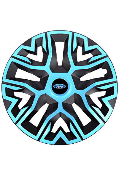 OEM Set de 4 capace pentru roți 14" Best Azure-Negru, compatibile cu Ford