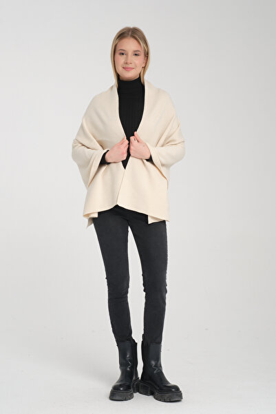 VEGA MODA Puffy Plain Knitwear Shoulder Wrap - Stylish Winter Gift Scarf and Shawl Models for Women, Knitwear Shoulder Wrap