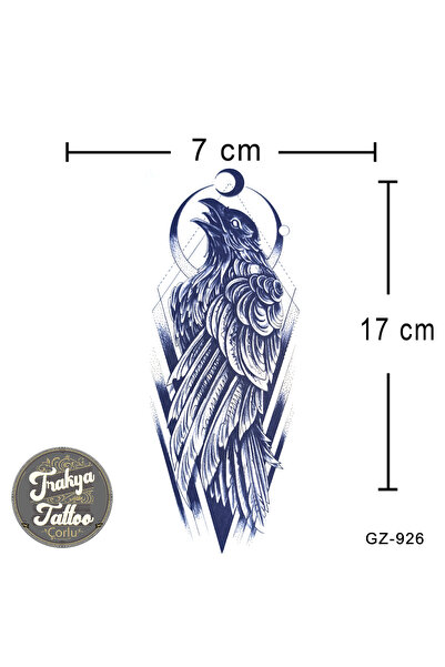 Trakya Tattoo Yarı Kalıcı Dövme Geçici Kuzgun Dövmesi