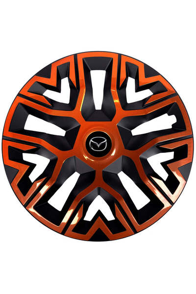 OEM Set de 4 capace pentru jante de 14 inch, culoare cupru-negru, compatibile cu Mazda