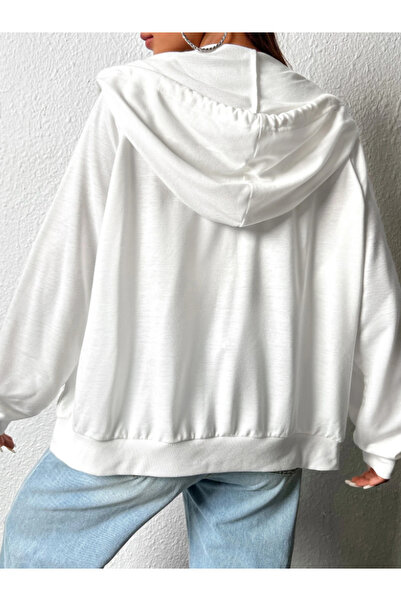 COHERENT Unisex Cardigan Hello Kity Special Printed Winter Oversize Hooded Zippered Cardigan with Pocket Detail