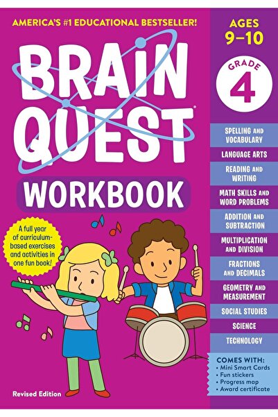 Workman Publishing كتاب تمارين Brain Quest: الإصدار المنقح للصف الرابع