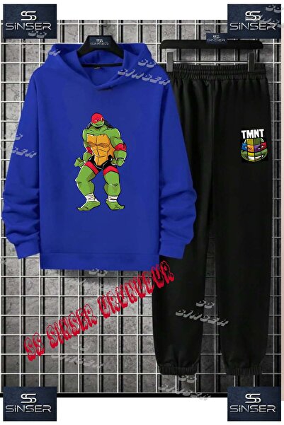 SS SİNSER Детски унисекс "NINJA TURTLES RED SINGLE" спортен екип с качулка и ...