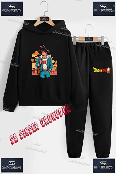 SS SİNSER Παιδικό Unisex Σετ Φόρμας με Στάμπα "GOKU BACKPACK" και Κουκούλα