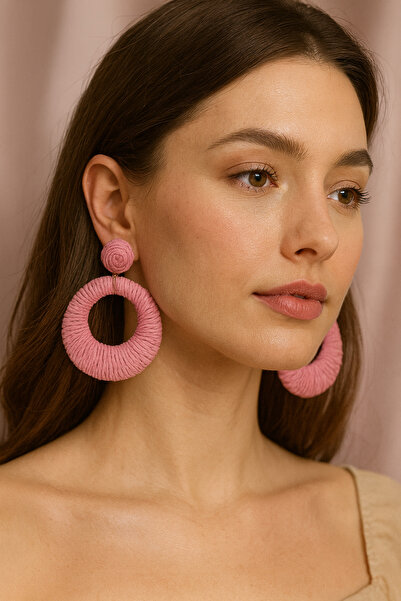 MD Moda Accessories أقراط دائرية كبيرة ملونة - مجوهرات عصرية على الطراز البوهيمي