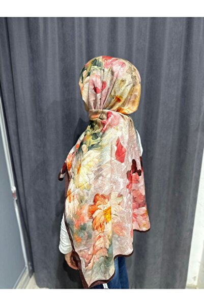 ELZE MODA Bamboo Crushed Flower Patterned Vual Shawl