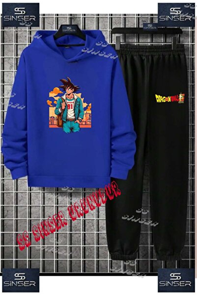 SS SİNSER Παιδικό Unisex Σετ Φόρμας με Στάμπα "GOKU BACKPACK" και Κουκούλα