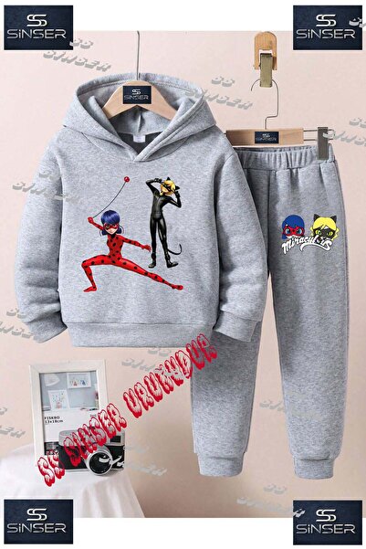 SS SİNSER Παιδικό Unisex Σετ Φόρμας με Κουκούλα με Στάμπα "UGUR BCK AND KARA ...