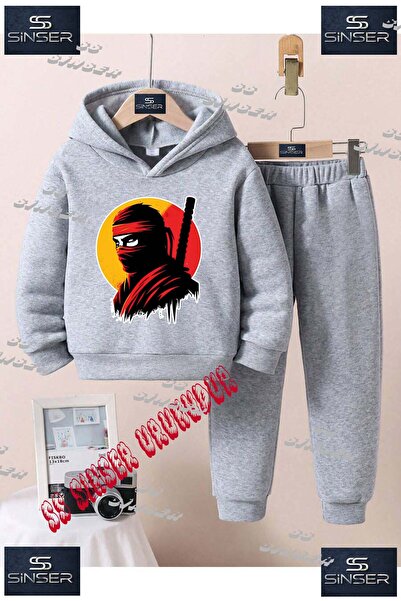 SS SİNSER Set de trening cu hanorac imprimat pentru copii, unisex, „SAMURAY M...