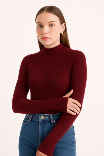 AGD COLLECTİON Parmak Geçişli Yumoş Crop
