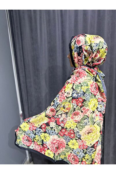 ELZE MODA Rose Patterned Cotton Voile Shawl