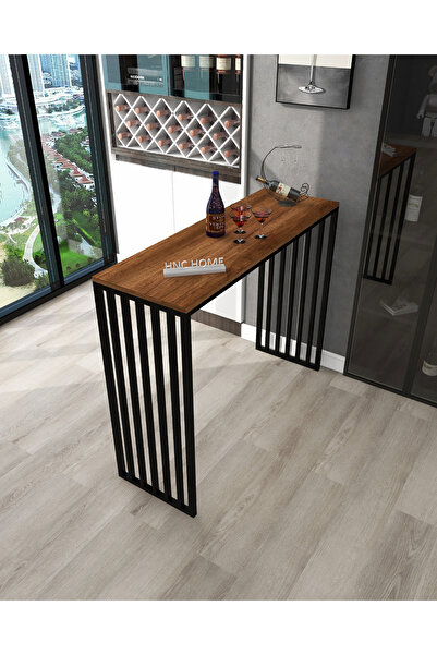 HNC HOME Bar Masası Metal İskeletli Yüksek Yemek Masası Mutfak Masası Dresuar...