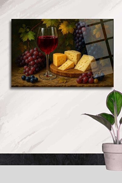 HMDS CONCEPT Crupe de struguri și pictură pe sticlă de vin 378