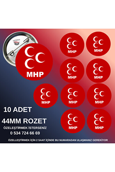 Tu&Se Candles MHP Rozeti – 44mm Buton Rozet, Siyasi ve Koleksiyon Ürünü