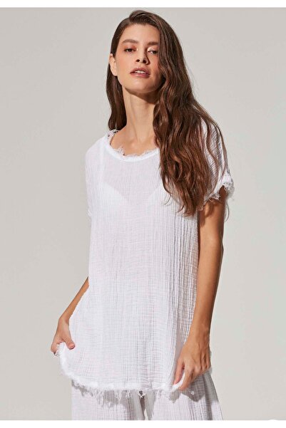 White By Nature Double Face Muslin Casual Blouse Wbn