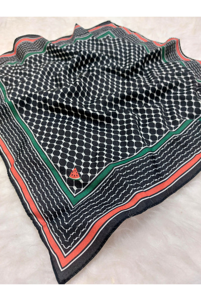amirat Palestine Themed Olive Dali Scarf 50X50 Non-Slip Vibrant Colors