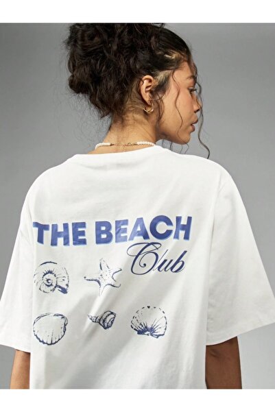 Kaptins Women's T-Shirt the Beach Club Printed T-Shirt