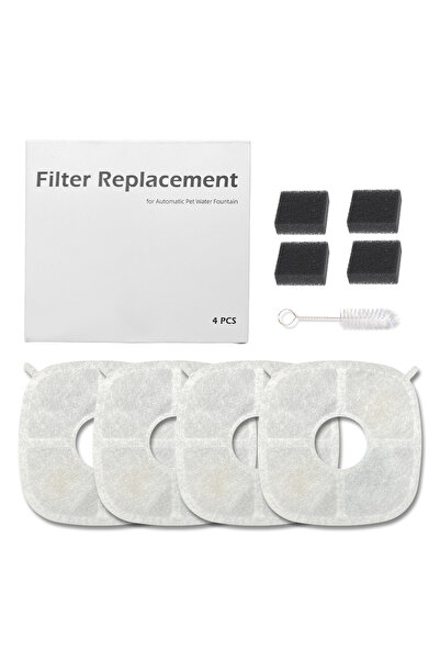 Haustier WF013 Otomatik Seramik Kedi Su Sebili için Filtre Seti (4 Adet)