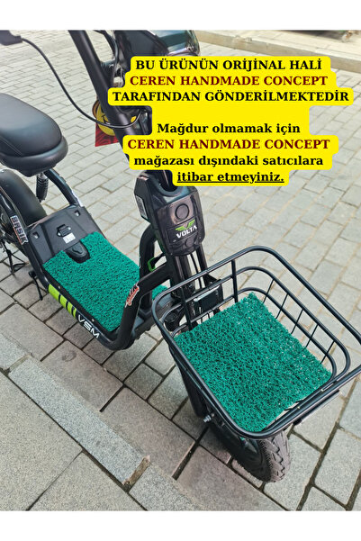 Volta Vsm Uyumlu Paspas ve Ön Sepet Paspası Yeşil İkili Vsm Paspas Elektrikli Bisiklet Aksesuar Vsm Paspas
