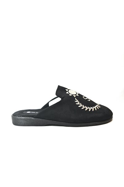 Onlo Ayakkabı Onlo Shoes Sl.078A1 Black Home Bohça Damat Men's Home Slippers