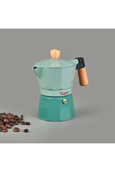 Taşev Garen 3 Cup Moka Pot - Green - 130 ml