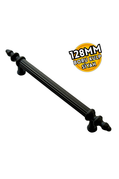 TEKSAN Plastik 128mm Boru Kulp, Lüks Sert Plastik, Mutfak Mobilya Dolap Çekmece Kulpu