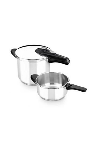 VİTESSE Pressure Cooker - Gray - 7 Lt + 4 Lt