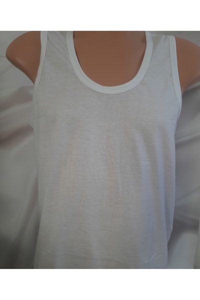 Butik Beyaz %100 pamuk cotton kalın askılı rahat kullanışlı büyük beden erkek...