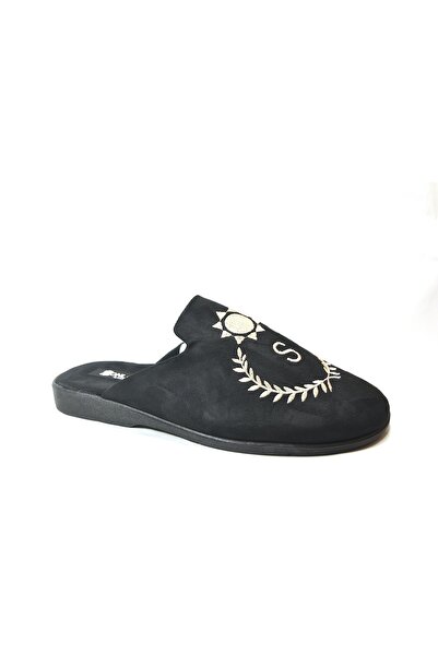 Onlo Ayakkabı Onlo Shoes Sl.078A1 Black Home Bohça Damat Men's Home Slippers