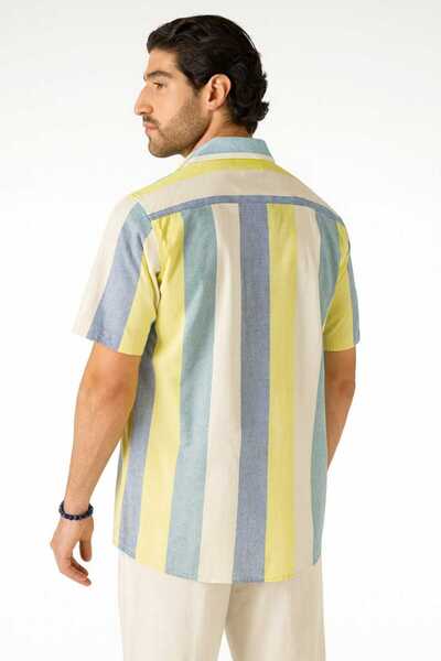 STITCH by MH Sunset Stripes Casual Cotton Shirt for Men