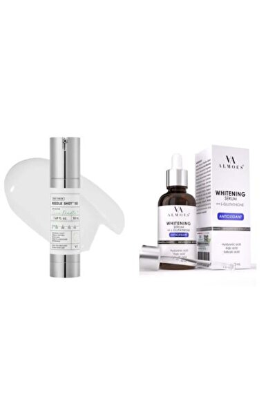 VT COSMETICS مجموعة تبييض وتفتيح البشرة - كريم ريدل شوت وسيروم موس الجلوتاثيون