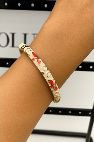 NYB Çelik takı Rose Accessory Colorful Enamel Handcuff Bracelet