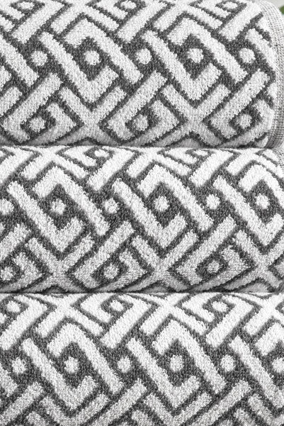 DNZGÜLCAN Modern 4-Piece 50X90Cm Towel Set Hand Face Towel Cotton