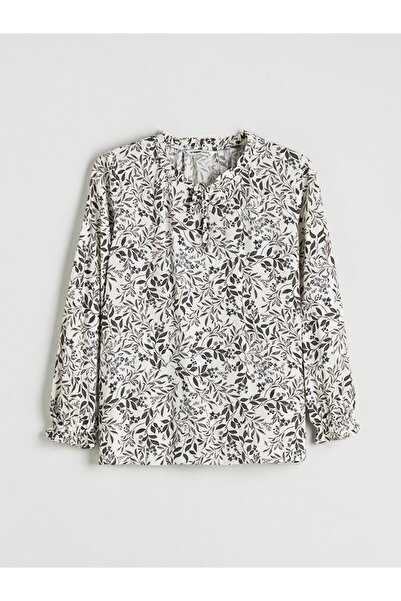 LC Waikiki Bluză florală cu guler legat (W5)