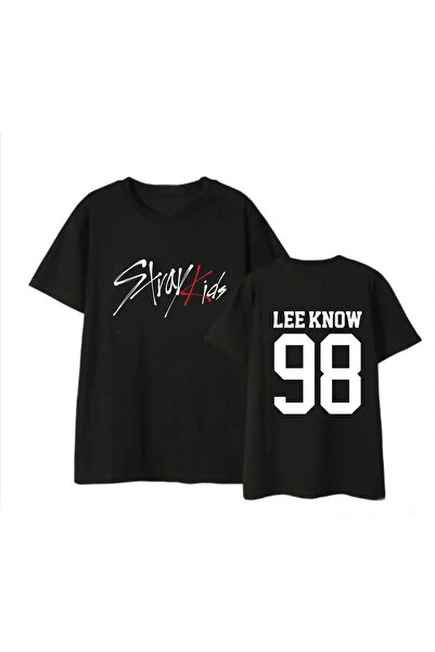 barsdepo LEE KNOW Tricou cu mânecă scurtă unisex cu imprimeu K-pop Straykids
