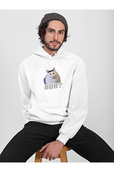 NEVERMIND Унисекс, а? Суитшърт с котка