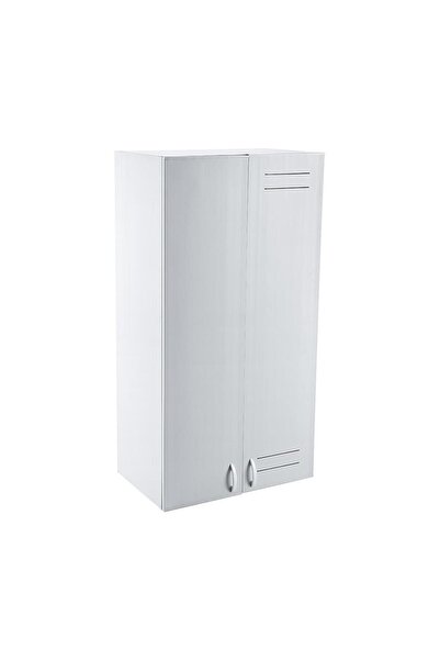 Omnipazar CLK-629 Plastik Kombi Kabini Dolabı 2 Kapaklı Beyaz