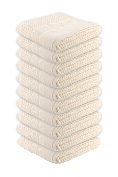 Özdilek Azra 50X90 cm Hand-Face Towel Cream 10-Pack