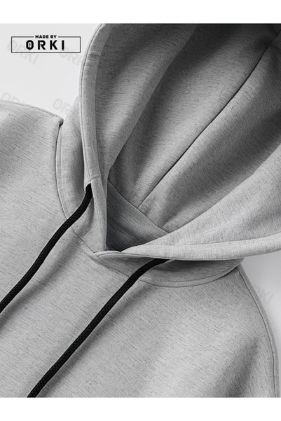 EFFRENATU Gray Oversize Hooded Sweatshirt Hoodie