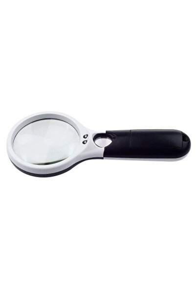 Lisinya 3X75 mm 45X22 mm Handheld Magnifying Glass with 3 Led Lights -