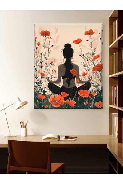 ESLEM MEDİTASYON TEMALI BASKILI KANVAS TABLO