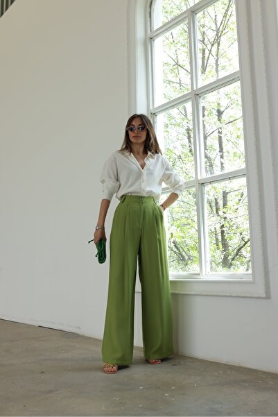 HATCELL Green Oversize Palazzo Pants