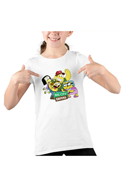 OEM Tricou Copii Fete Familia Green la Oras Desene