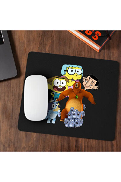 OEM Mousepad Green Family Mr Bean Grizzy Lemmings Bluey Bear Grandma
