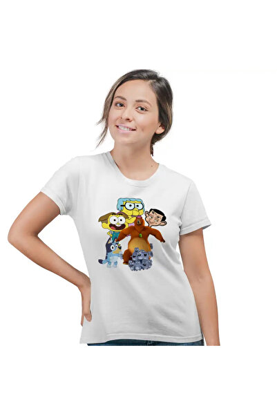 OEM Tricou Femei Familia Green Mr Bean Grizzy Lemingii Bluey Ursu Bunica