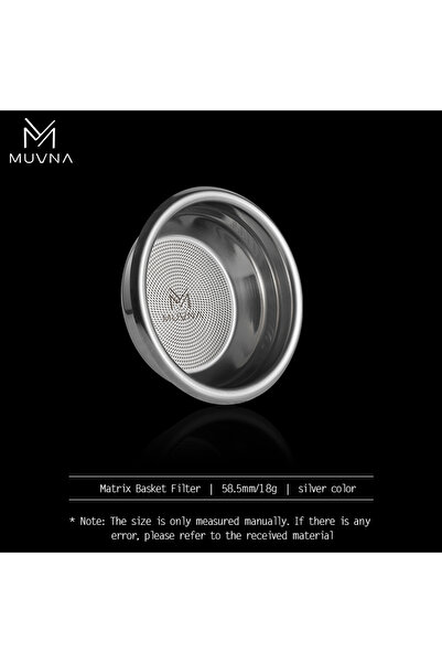 Choice4 58mm 18g Silver MUVNA Precision High Extraction Matrix Basket Filter,...