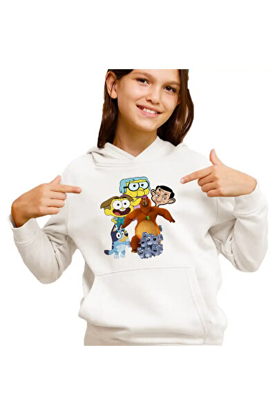 OEM Hanorac Copii Fete Familia Green Mr Bean Grizzy Lemingii Bluey Ursu Bunica