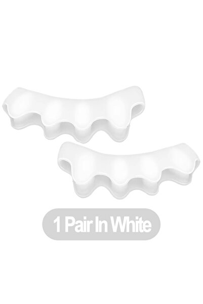 Choice5 زوج واحد من فواصل أصابع القدم البيضاء الموصى بها من قبل الأطباء لعلاج آلام القدم والورم المفصلي والتهاب اللفافة الأخمصية.