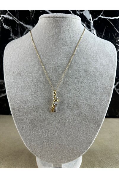 Mutenaura قلادة الحب الفولاذية المطلية بالذهب